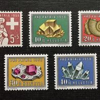 Schweiz 1958, MiNr: 657 - 661 sauber postfrisch (1)