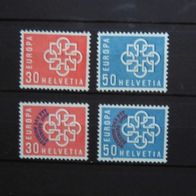 Schweiz 1959, MiNr: 679 - 682 beide Sätze sauber postfrisch (1)