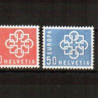 Schweiz 1959, MiNr: 679 - 680 sauber postfrisch und frankiergültig (1)