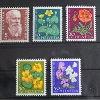 Schweiz 1959, MiNr: 687 - 691 sauber postfrisch (1)