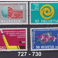 Schweiz 1961, MiNr: 727 - 730 sauber postfrisch und frankiergültig (1)