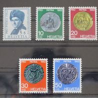 Schweiz 1962, MiNr: 751 - 755 sauber postfrisch (1)