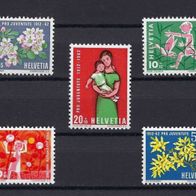 Schweiz 1962, MiNr: 758 - 762 sauber postfrisch (1)