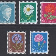 Schweiz 1963, MiNr: 786 - 790 alles y-Werte sauber postfrisch (1)