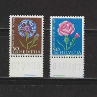 Schweiz 1963, MiNr: 789 und 790 Randstücke beide Höchstwerte sauber postfrisch (1)