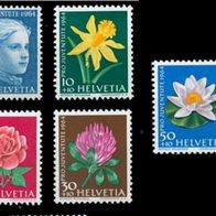Schweiz 1964, MiNr: 803 - 807 sauber postfrisch und frankiergültig (1)