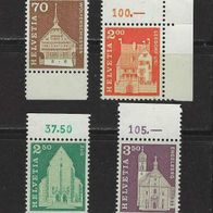 Schweiz 1967, MiNr: 862 - 865 Ransstücke sauber postfrisch und frankiergültig (1)