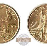 USA Amerika Goldmünze 1/10 Unze 5 Dollars 1999 Eagle / Liberty