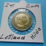 Lettland 2014 2 Euro Trachtenmädchen