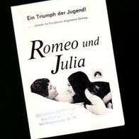 Film-Werbeprogramm Romeo und Julia nach Shakespears Drama