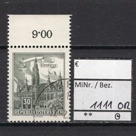 Österreich 1962 Freimarken: Bauwerke MiNr. 1111 gestempelt Oberrand