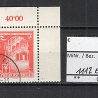 Österreich 1962 Freimarken: Bauwerke MiNr. 1112 gestempelt Eckrand oben rechts