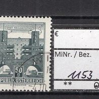 Österreich 1964 Freimarke: Bauwerke MiNr. 1153 a gestempelt -2