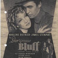 Filmprogramm BNK Nr. 31 A Der grosse Bluff Marlene Dietrich 4 Seiten