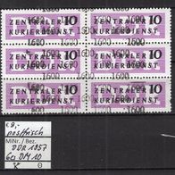 DDR 1957 Dienstmarken für den ZKD (III) Sechserblock MiNr. 10 postfrisch