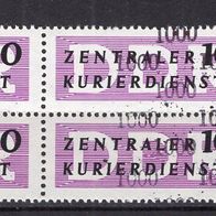 DDR 1957 Dienstmarken für den ZKD (III) Viererblock MiNr. 10 postfrisch -1
