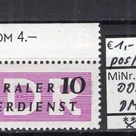 DDR 1957 Dienstmarken für den ZKD MiNr. I postfrisch Oberrand