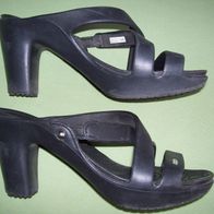 Damen Crocs Cyprus IV Sandalen Schwarz Absatz Riemen Leicht Gr. 41 Pumps Plateau