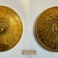 Bayern Goldmünze 3,98 g. König Otto, 10 Mark 1898 D