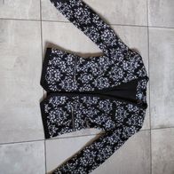 Smached Lemon Blazer Gr. M 38 schwarz/weiß mit Schulterpolstern