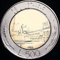500 Lire Italien MÜNZE 1982 AU