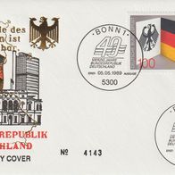 FDC Ersttagsbrief 40 Jahre Bundesrepublik Deutschland 1989