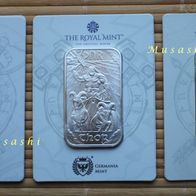 Silber 3 x 1 oz Großbritannien Nordische Götter Odin Thor Loki Norse Gods Bar