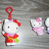 Hello Kitty 4 verschiedene Figuren Hartplastik *