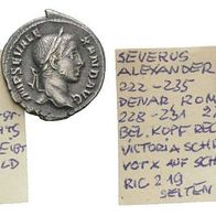 Römisches Kaiserreich Denar 228-231 "Severus Alexander 222-235 / Victoria, Selten !