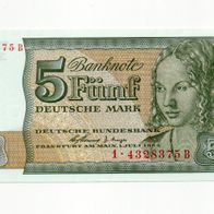 5 DM Ersatzserie BBk II für Westberlin 1963 (nicht ausgegeben) Bankfrisch