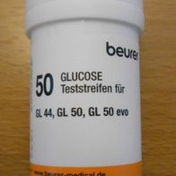 Beurer GL 44 / GL 50 / GL 50 evo Blutzucker - 50 Teststreifen - NEU & OVP