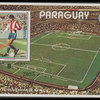 1986 Paraguay Fußball-WM Mexico 1986 Block 430 gezähnt postfrisch