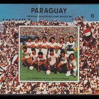 1986 Paraguay Fußball-WM Mexico 1986 Block MiNr 432 gezähnt postfrisch