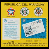 1976 Paraguay Raketenpost und Weltraumfahrt Block 280 postfrisch
