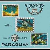 1980 Paraguay 10 Jahre Apollo 11 Block 354 postfrisch
