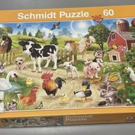 Schmidt 56369 Puzzle - 60 Teile - Bauernhoftiere / Bauernhof / Tiere - LS