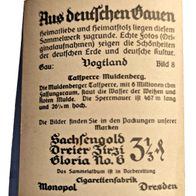 Nr . 8 Sammelk.-Sachsengold -Aus deutschen Gauen- Vogtland / Talsperre Muldenberg