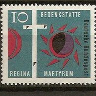 Bund Mi. 397 * * 10 Regina Martyrum 1963 postfrisch (rücks. Bug erkennbar)
