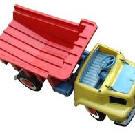 Alter Spielzeug Lastkraftwagen 67cm Muldenkipper LKW Kipper 1960er Jahre lenkbar