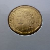 Schweiz 20 Franken 1886 ss-vz 6,45 Gramm .900er Gold