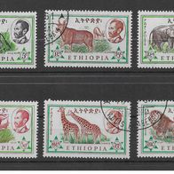 084) Äthiopien 1961 Tiere Mi. Nr. 408/13 kpl. Satz gestempelt