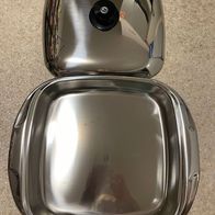 AMC Lasagnera / Lasagne-Auflaufform groß Edelstahl 32 cm - mit Deckel - fabrikneu
