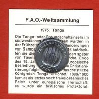 Tonga 5 Senti 1975 FAO Prägezahl 100 000 Stück