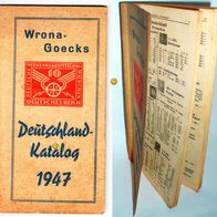 Wrona Goecks Deutschland Katalog 1947 Briefmarkenkatalog Nachkriegs Rarität