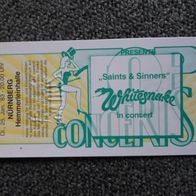 alte Konzertkarte, Whitesnake, 25.01.1983, Hemmerleinhalle Neunkirchen a. B. (T#)