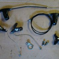 Felgenbremse Vanguard MTB Set Vorn Hinten V-Brake Bremssatz Bowdenzüge Bremshebel