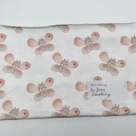 0,5 M Jersey Stoff Süße Schmetterlinge Rosa Baumwolle Stoffrest Stoff Mädchen