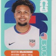 Panini Fussball WM 2026 Weston McKennie USA Bild Nr 10