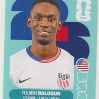 Panini Fussball WM 2026 Floarin Balogun USA Bild Nr 20
