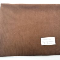 Reststück Ottoman Rippjersey Dunkelbraun Schoko Jerseystoff Stoffrest Jersey
